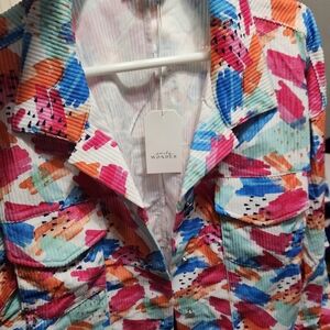 Emily Wonder Women's Multicolor Corduroy Jacket BRAND NEW W/TAGS